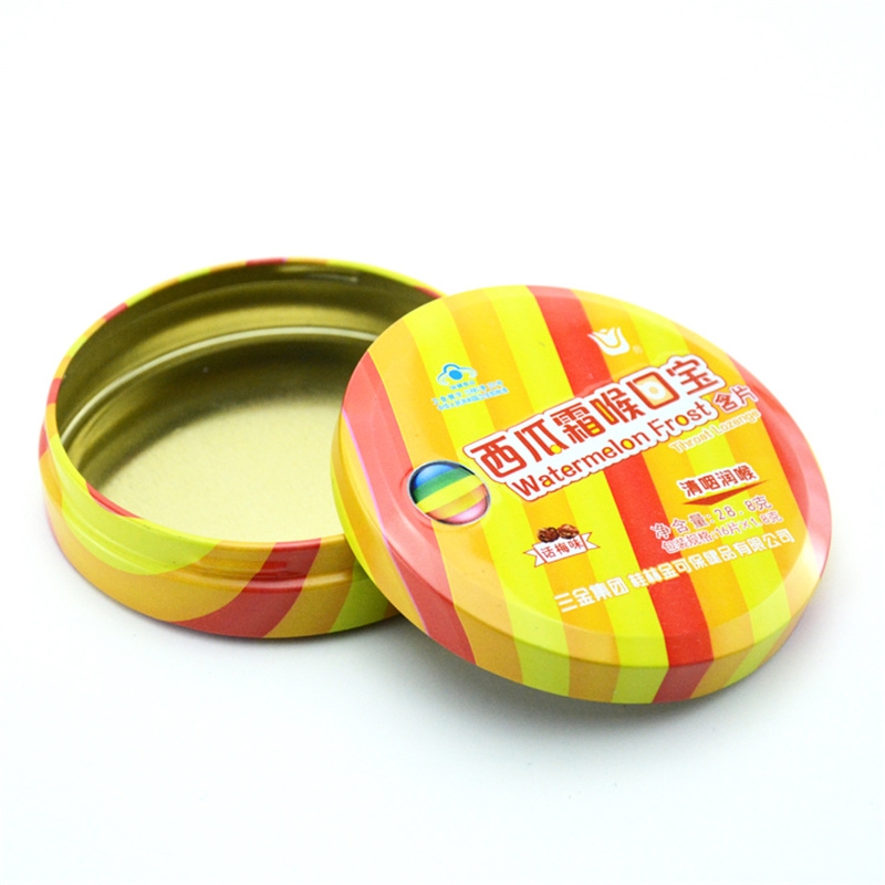 Fabrik engros brugerdefineret runde klik clack candy mints tin boks